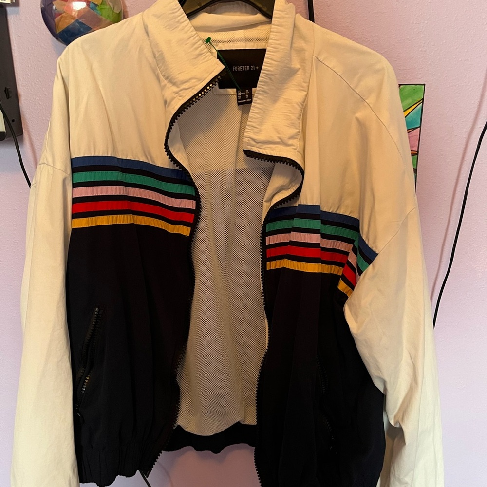 Forever 21 Multicolor Striped Jacket